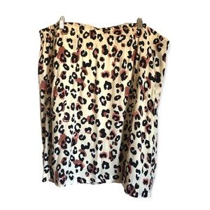Skirt Animal Print Plus Size 2X Reitman’s NWT Pockets Elastic Waistband Cream